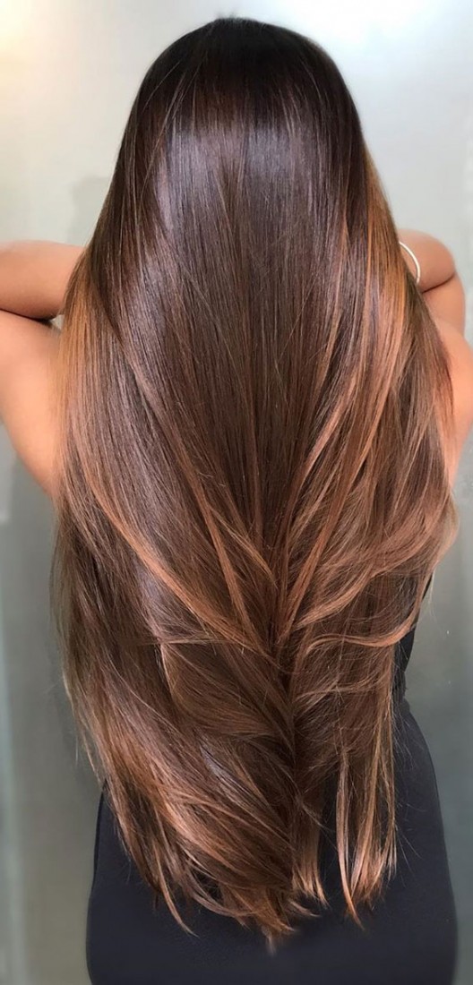 Best Fall Hair Color Ideas & Styles : Reddish Hair Color with Copper Highlights