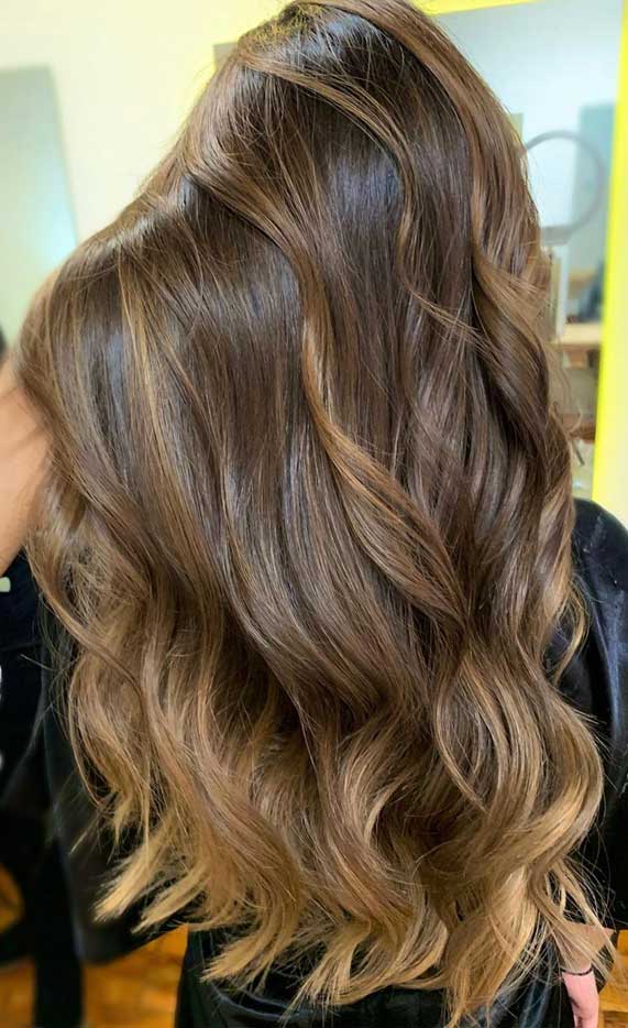 Best Fall Hair Color Ideas & Styles : Brown Hair Color with Highlights