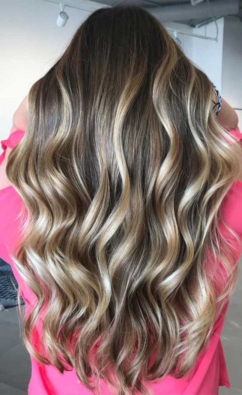 Best Fall Hair Color Ideas & Styles : Dark Root, Brown with light blonde