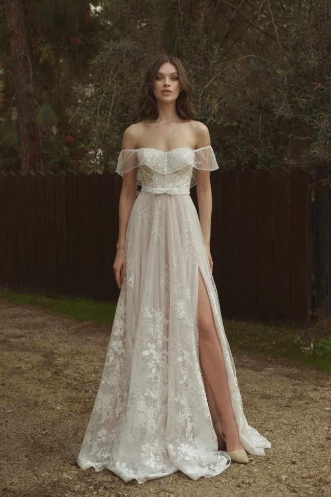 45 Fabulous Wedding Dresses in 2022 — Open Shoulder Wedding Dress