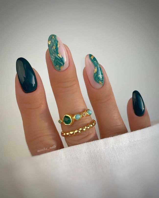 54 Green Nail Designs for 2022 – 43