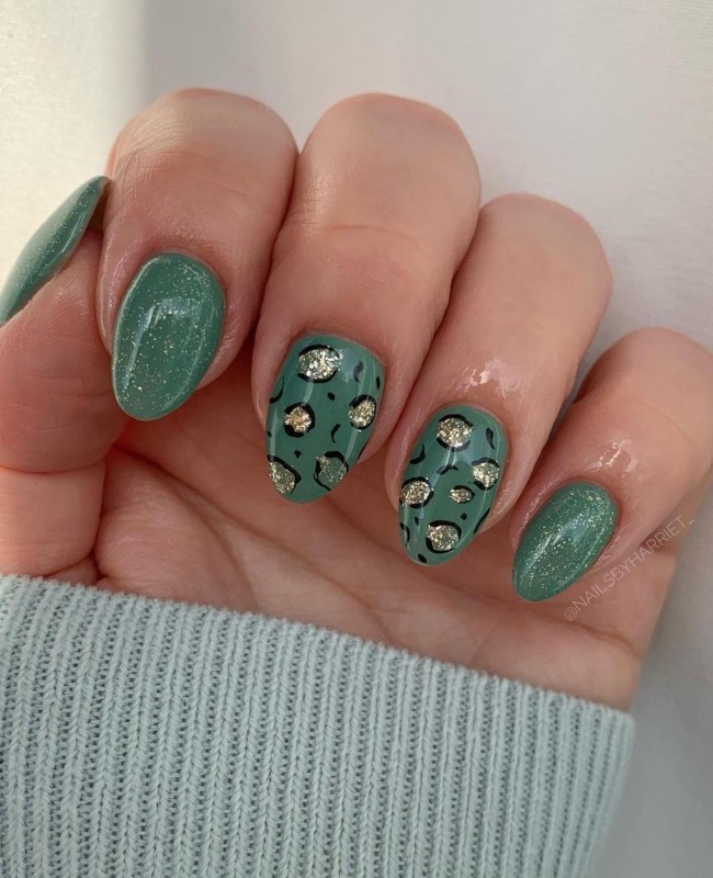 54 Green Nail Designs for 2022 – 33