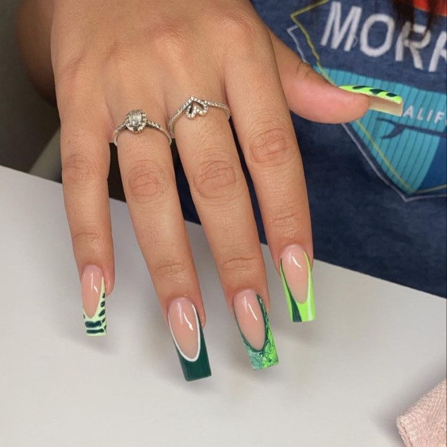 54 Green Nail Designs for 2022 – 49