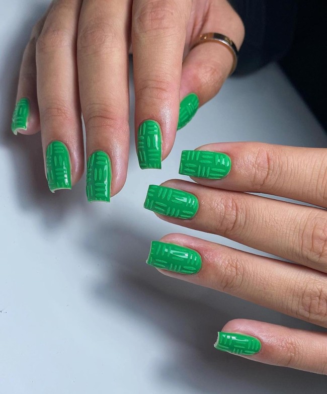 54 Green Nail Designs for 2022 – 48