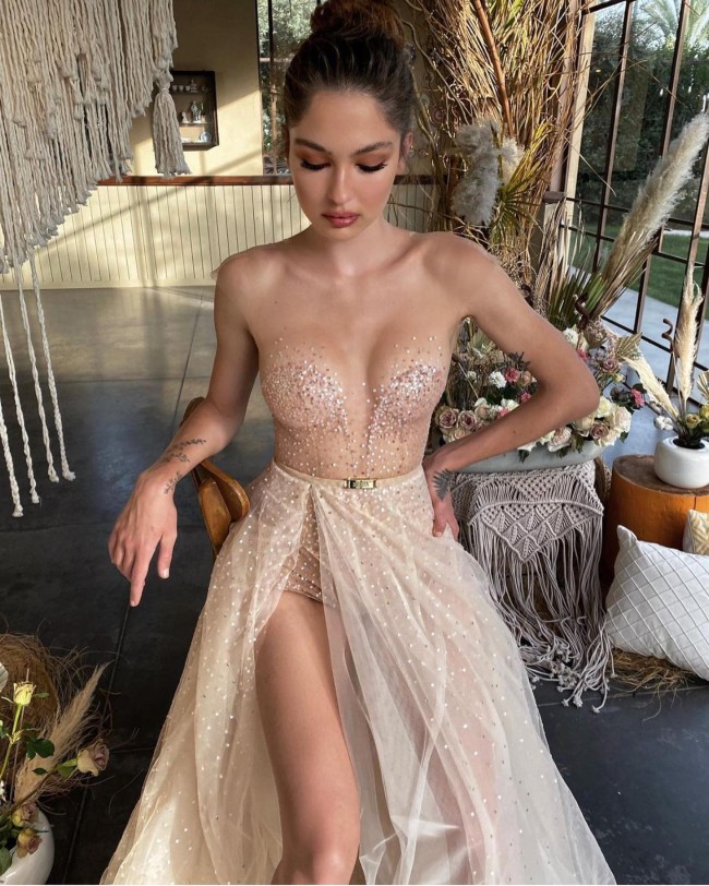 30 Hot Sexy Wedding Dresses 2022 — Beige Tone Wedding Dress