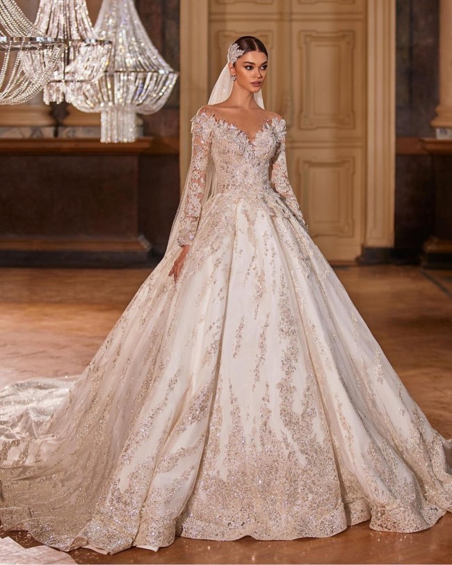 45 Fabulous Wedding Dresses in 2022 — Elegant Long Sleeve Wedding Dress