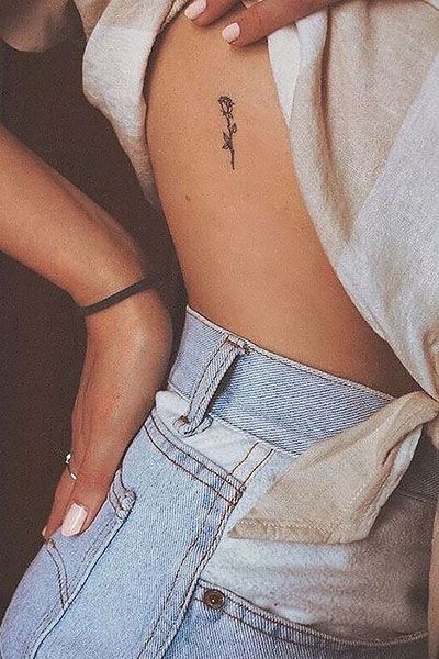 30 Small and Classy Tattoos To Inspire : Rose Tattoo Design
