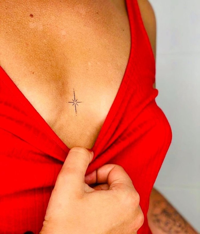 30 Small and Classy Tattoos To Inspire : Small Star Tattoo