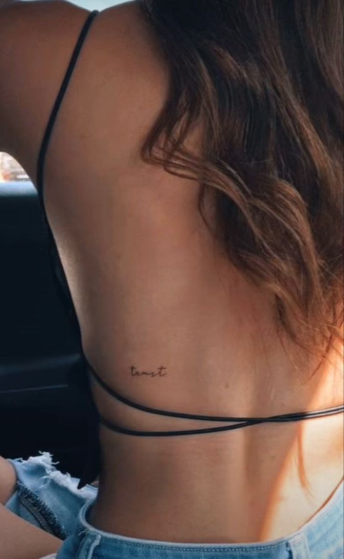 30 Small and Classy Tattoos To Inspire : Sexy small back tattoo
