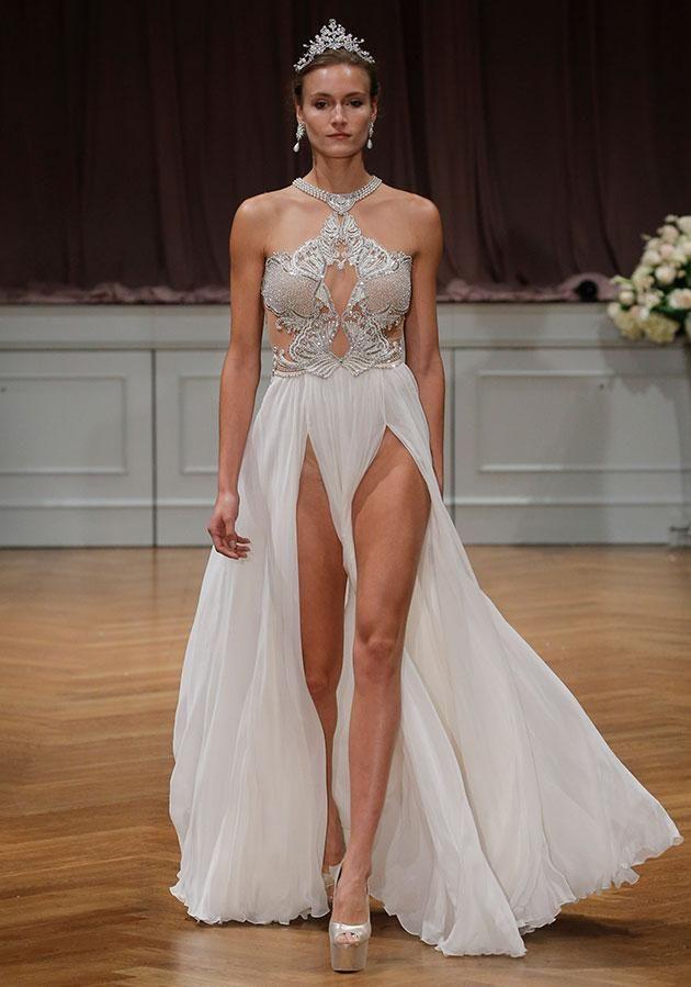 30 Hot Sexy Wedding Dresses 2022 — Elegant Halter Neckline