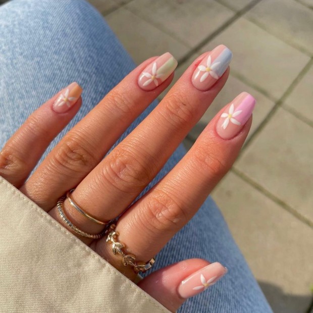 The 45 Best Spring Nail Art Designs — Flower & French Twist