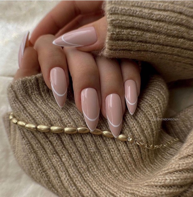 40+ Chic Nail Designs for Spring — French Nude Nail Art