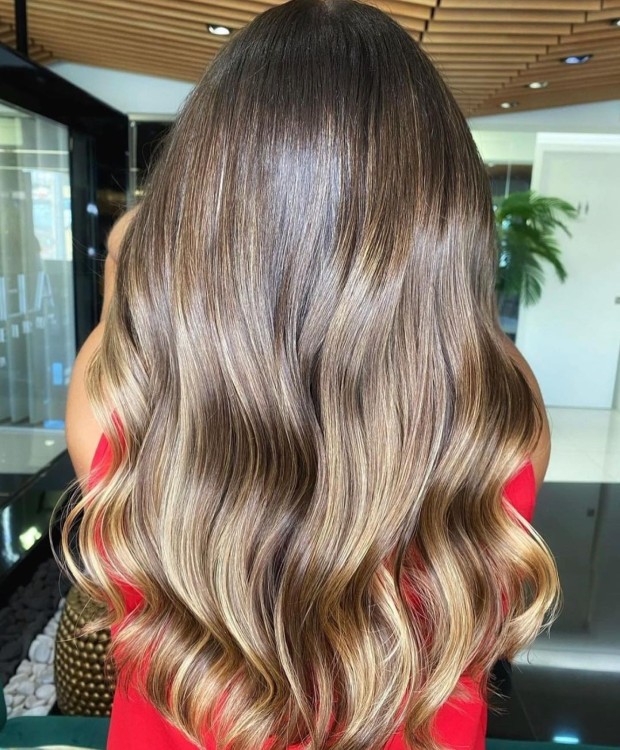 40 Brunette Balayage Ideas — Brown to Blonde Long Hair