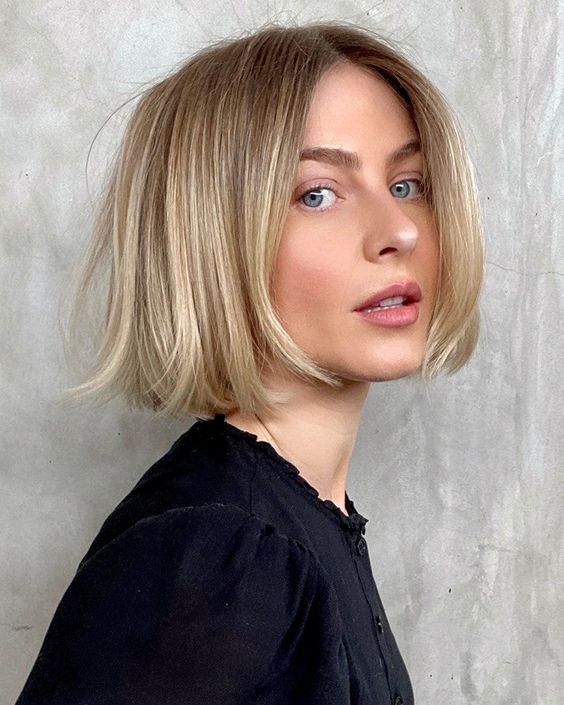 31 Cute Short Haircuts & Hairstyles To Try in 2022 – Middle Part Bob Haircut Ombre Blonde