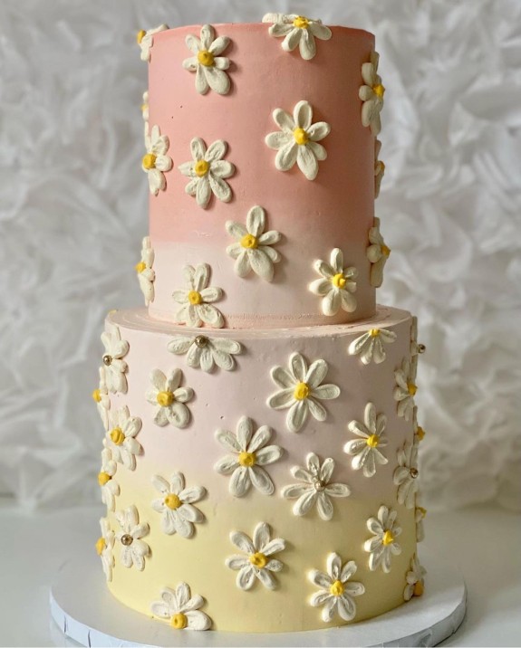 40 Best Birthday Cake Ideas 2022 — Buttercream Ombre & Daisy Cake