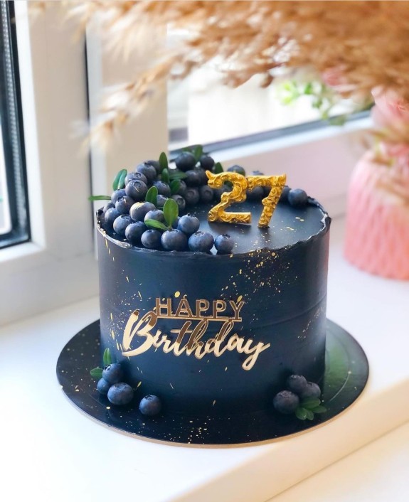 40 Best Birthday Cake Ideas 2022 — Black Cake for 27th Celebration