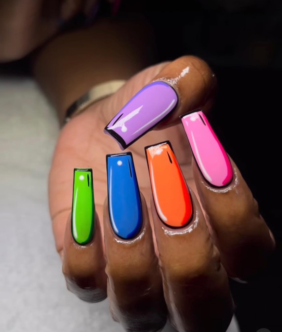 27 Best Pop Art Nail Ideas in 2022 — Colorful Pop Art Nails
