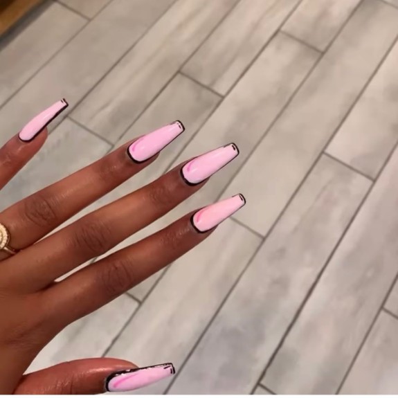 27 Best Pop Art Nail Ideas in 2022 — Soft Pink Coffin Nails