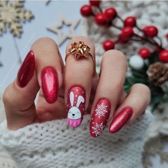 30 Red Christmas Nail Ideas in 2022 — Cute Winter Red Nails